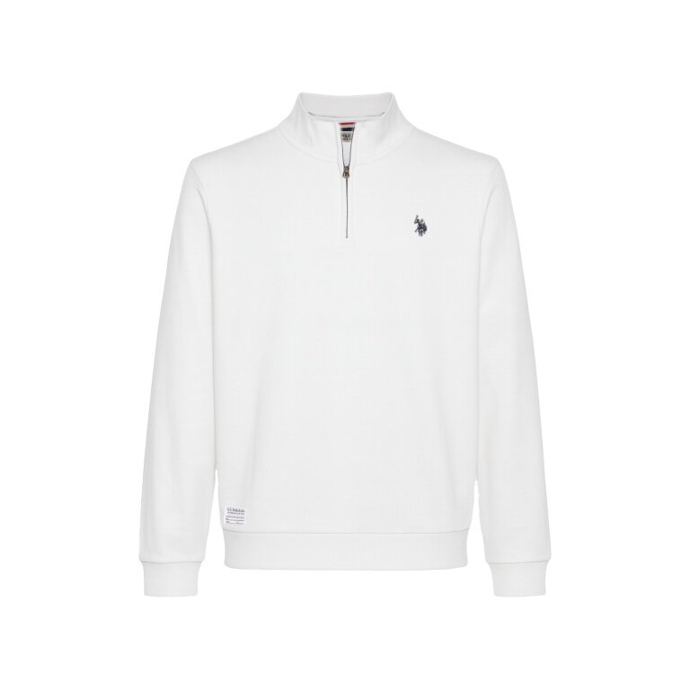 U.S. Polo Assn. Pullover Sweat Half Zip US16953 (100% Cotton) white Men's