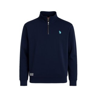 U.S. Polo Assn. Pullover Sweat Half Zip US16953 (100% Cotton) navy blue Men's