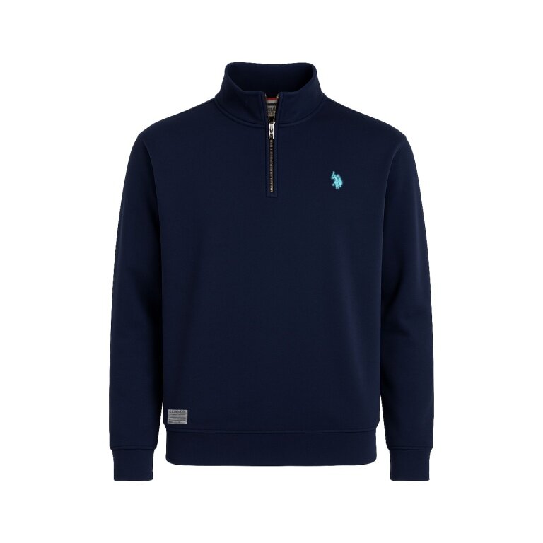 U.S. Polo Assn. Pullover Sweat Half Zip US16953 (100% Cotton) navy blue Men's