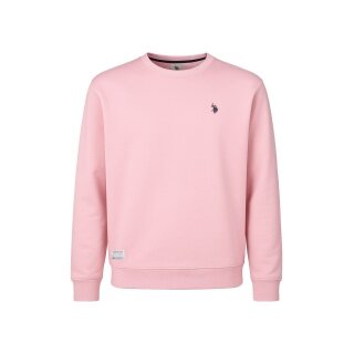 U.S. Polo Assn. Sweatshirt US16956 (100% cotton) light pink men's