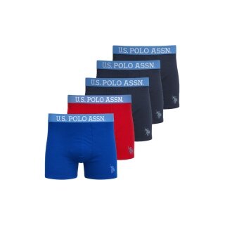 U.S. Polo Assn. Underwear Boxer Shorts US16133 (Cotton) navy blue/red/blue Men's - 5 pieces
