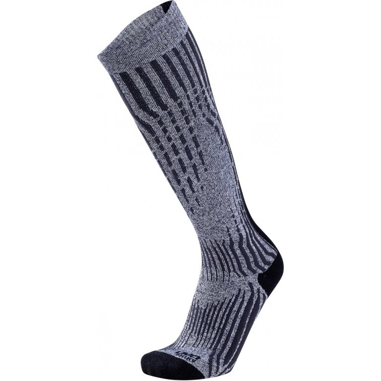 UYN Ski Sock Cashmere Shiny Ski (luxurious cashmere socks, breathable) silver grey Men -1 Pair