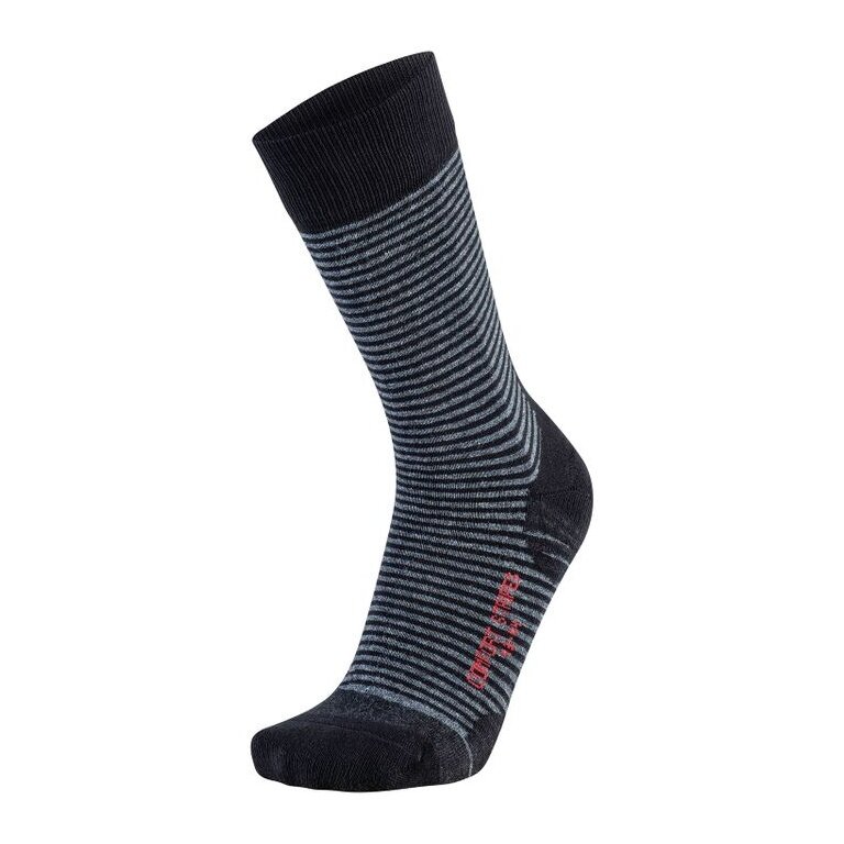 UYN Daily Sock Crew Athlesyon Comfort Stripes black/anthracite grey- 1 pair