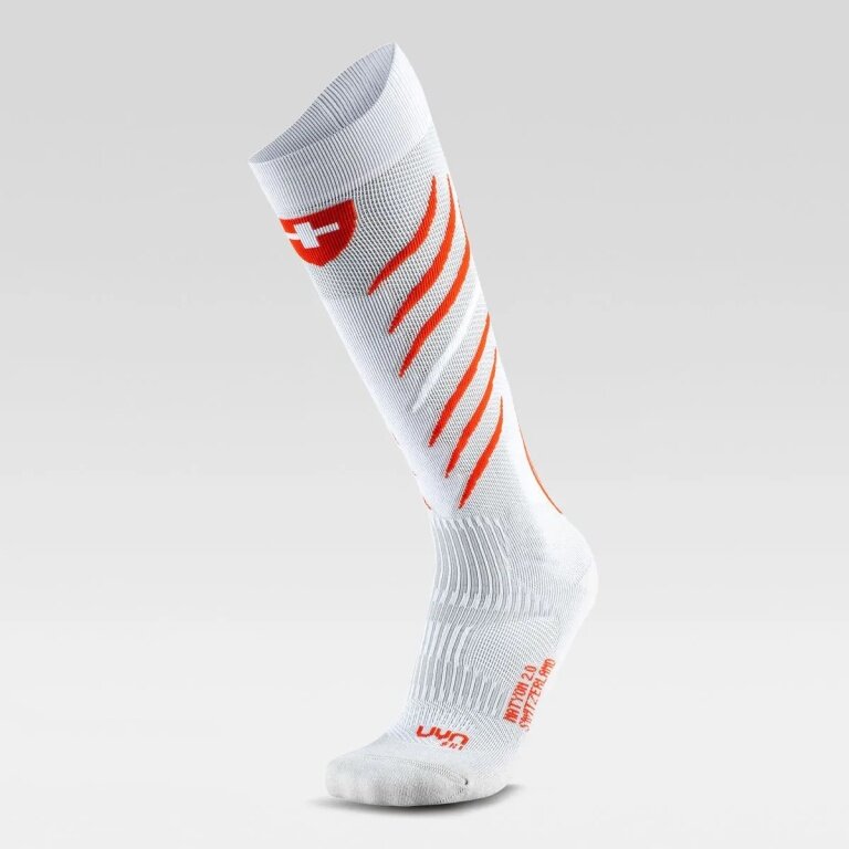 UYN Ski Sock Natyon 2.0 Switzerland white/red Men's - 1 Pair