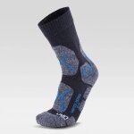 UYN Trekking Sock Winter Merino (warm Merino wool) anthracite gray/blue Men - 1 Pair