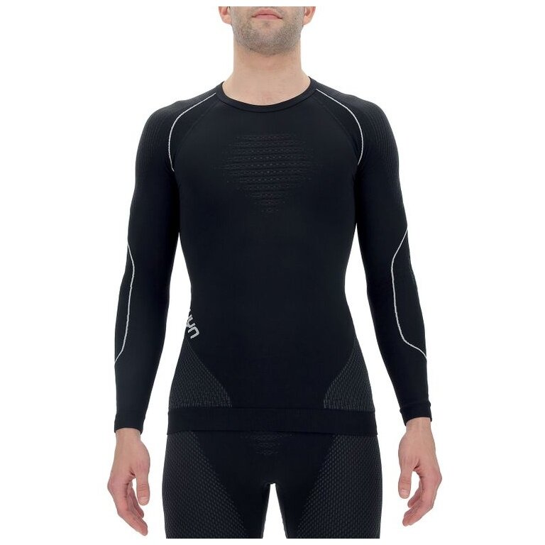 UYN Long Sleeve Shirt Evolutyon Round-Neck Tight-Fitting Underwear Black/Anthracite Men