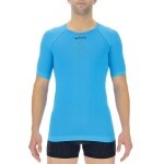 UYN Functional Short-Sleeved Shirt Energyon (light underwear made of bio-based NATEX) tight-fitting blue Men