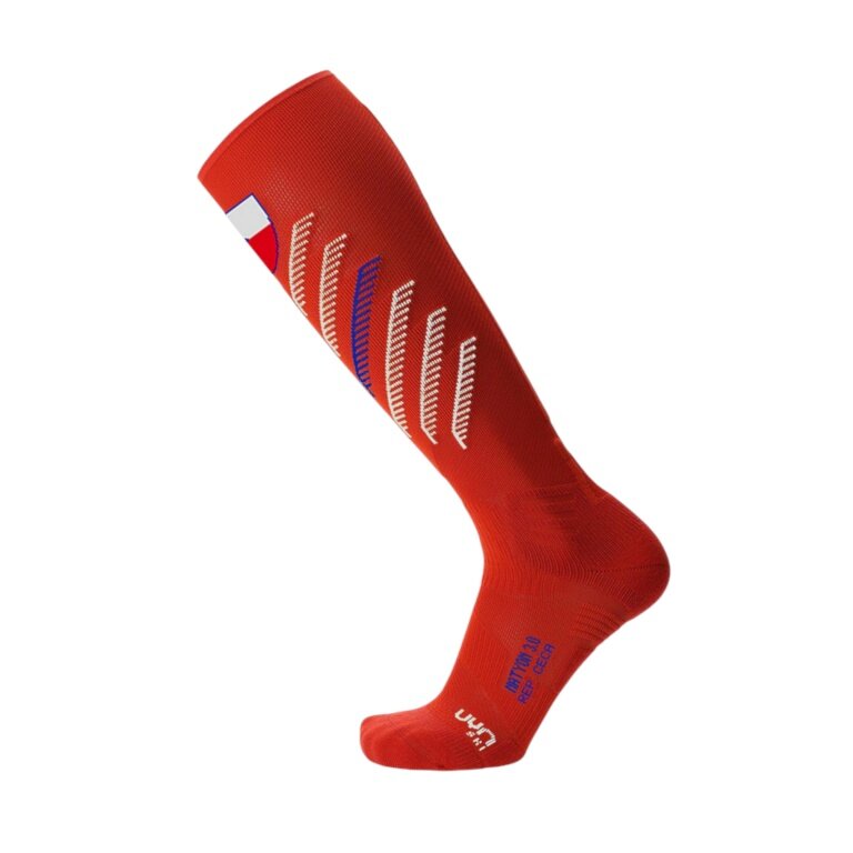 UYN Ski Sock Natyon 3.0 Czech Republic (Knee Socks) red/white/blue - 1 Pair