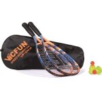 Vicfun Speed-Badminton Junior Set 100 (2xRackets, 3xBalls, 1xBag) blue/orange
