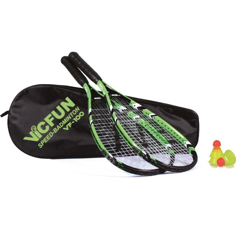 Victor VICFUN Speed-Badminton Set 100 (2xRackets, 3xBalls, 1xBag) green
