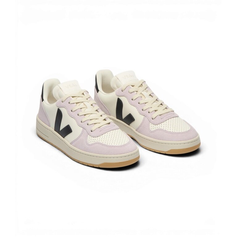 Veja V-10 Prime Sneakers (Leather) beige/pink/black