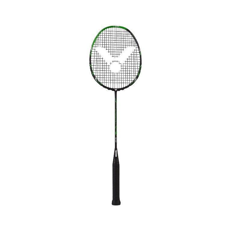 Victor Badminton racket Ultramate 7 (balanced, stiff) black/green - strung -
