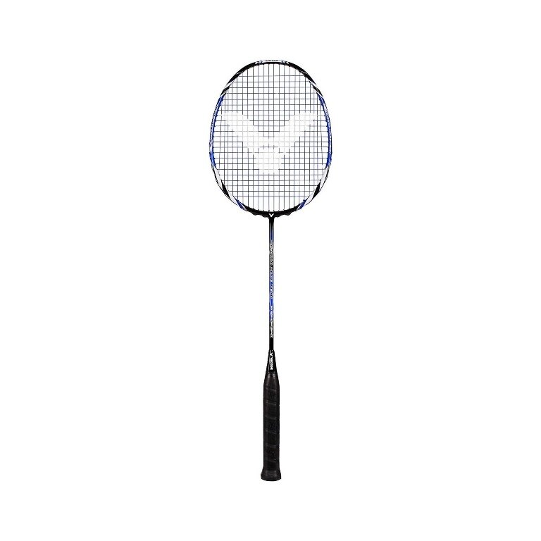 Victor Badminton racket V-4000 Wave Tech (88g/head heavy/medium) black/blue - strung -