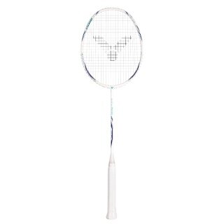 Victor Auraspeed 8100 A Badminton Racket (balanced/flexible) white/blue - strung -