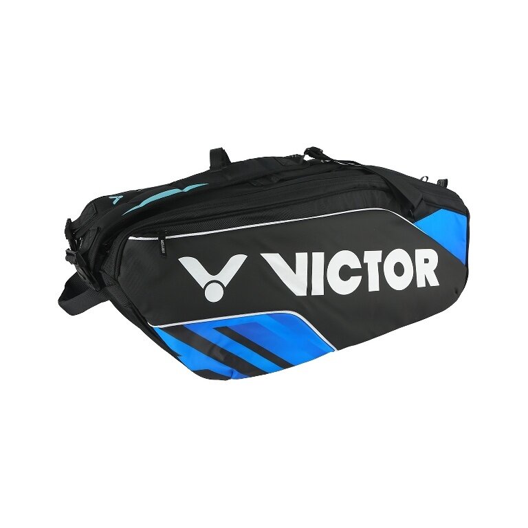 Victor Racketbag Doublethermobag BR9213 CF (Racket Bag, 2 Main Compartments, Shoe Compartment) 2024 black/blue