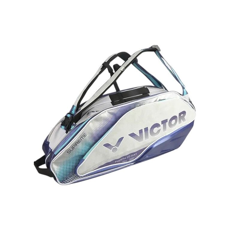 Victor Racketbag Double Thermobag BR9215 HB (Racket bag, 2 main compartments, shoe compartment) 2025 white/blue