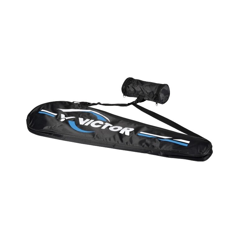 Victor Racket Cover Squash/Badminton Center Bag (with pocket for 3 nylon ball tubes) black/blue - 1 piece