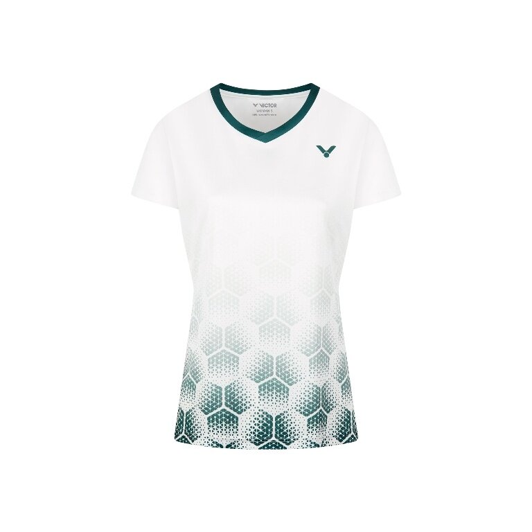 Victor Sport Shirt T-54103 A (100% Polyester) white/green ladies