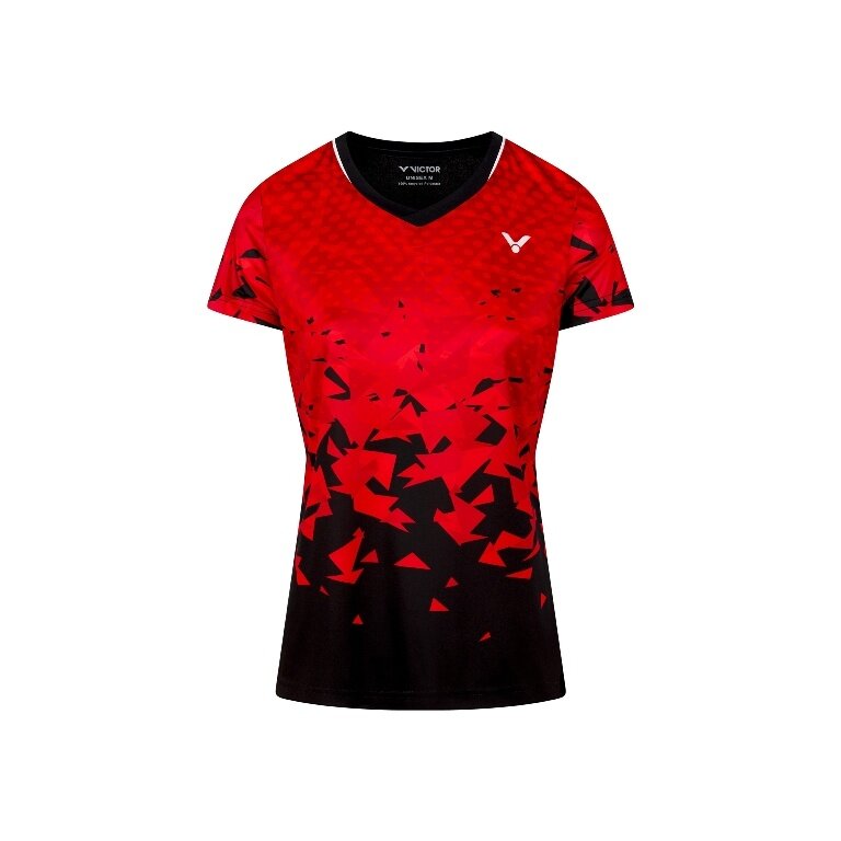 Victor Sport Shirt T-54101 D (100% Polyester) red/black Ladies