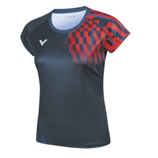 Victor Sport Shirt T-51001TD B (100% Polyester) blue/red Ladies