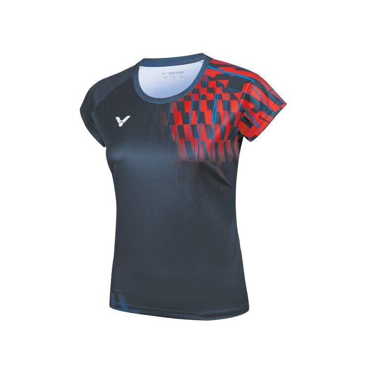 Victor Sport Shirt T-51001TD B (100% Polyester) blue/red Ladies