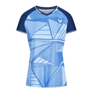 Victor Sport Shirt T-64100 B (100% Polyester) blue Ladies