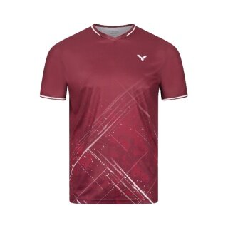 Victor Sport T-shirt T-63103 D (100% Polyester) red Men's