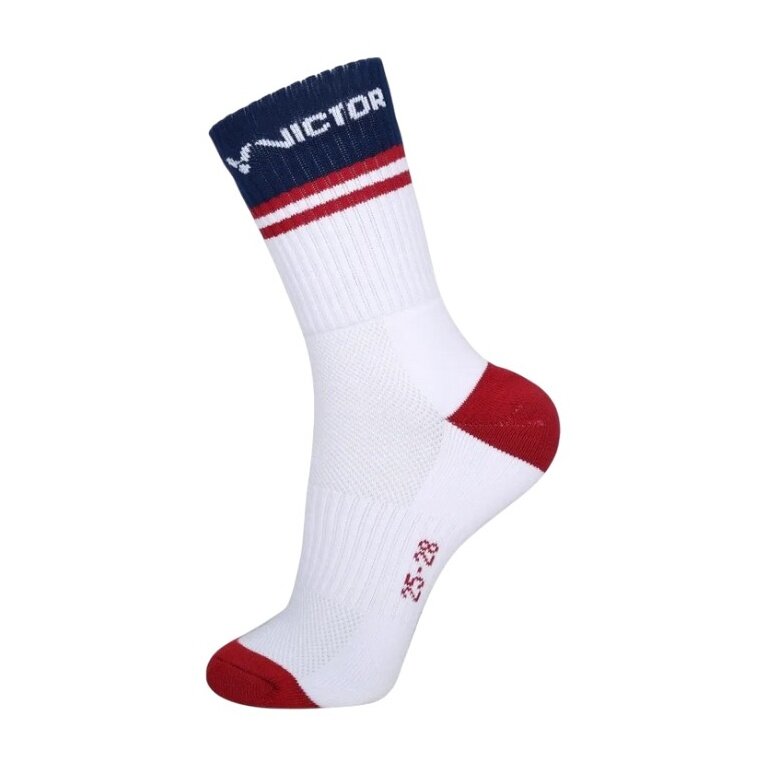 Victor Sports Socks SK 5516VBC white/red/blue - 1 pair