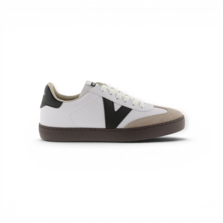 Victoria Sneaker Barcelona Cyclist (Leather Look/Contrast) - white/brown/black