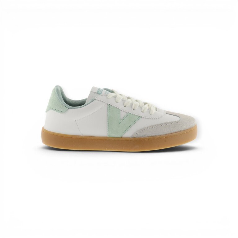 Victoria Sneakers Berlin Ciclista (Leather look/Suede) - white/mint blue Ladies