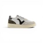 Victoria Sneakers Seul (Leather Effect/Suede & Metal) - White/Khaki Green Ladies