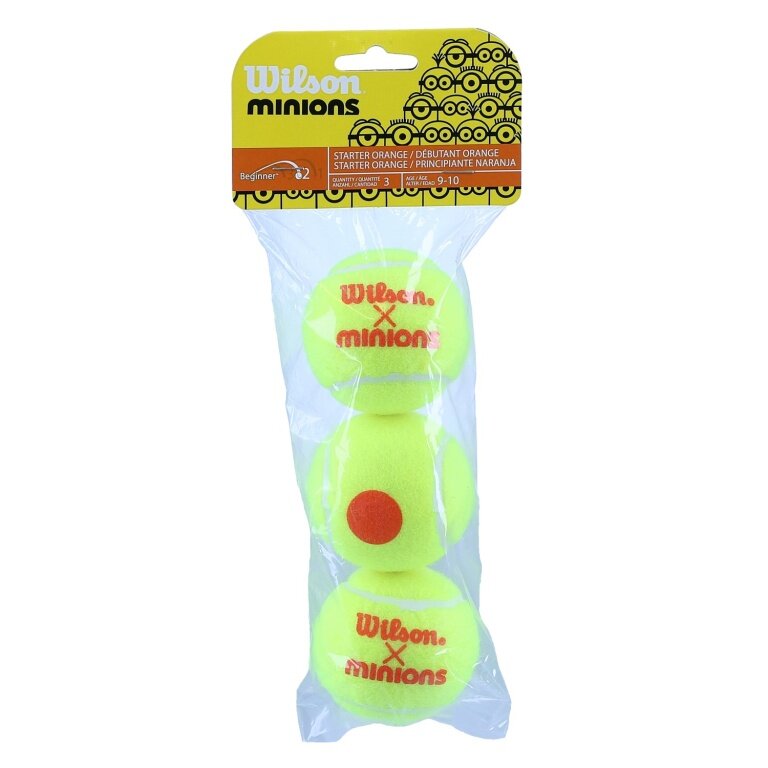 Wilson Methodology Balls Stage 2 Starter Minion yellow/orange Bag of 3