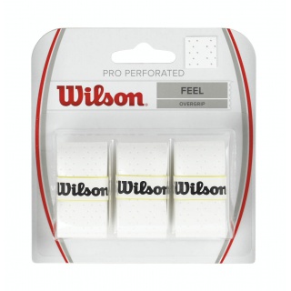 Wilson Overgrip Pro Perforated 0.55mm white pack of 3