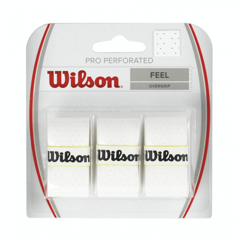 Wilson Overgrip Pro Perforated 0.55mm white pack of 3