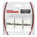 Wilson Overgrip Pro 0.6mm (Comfort/smooth/lightly adhesive) white 3-pack