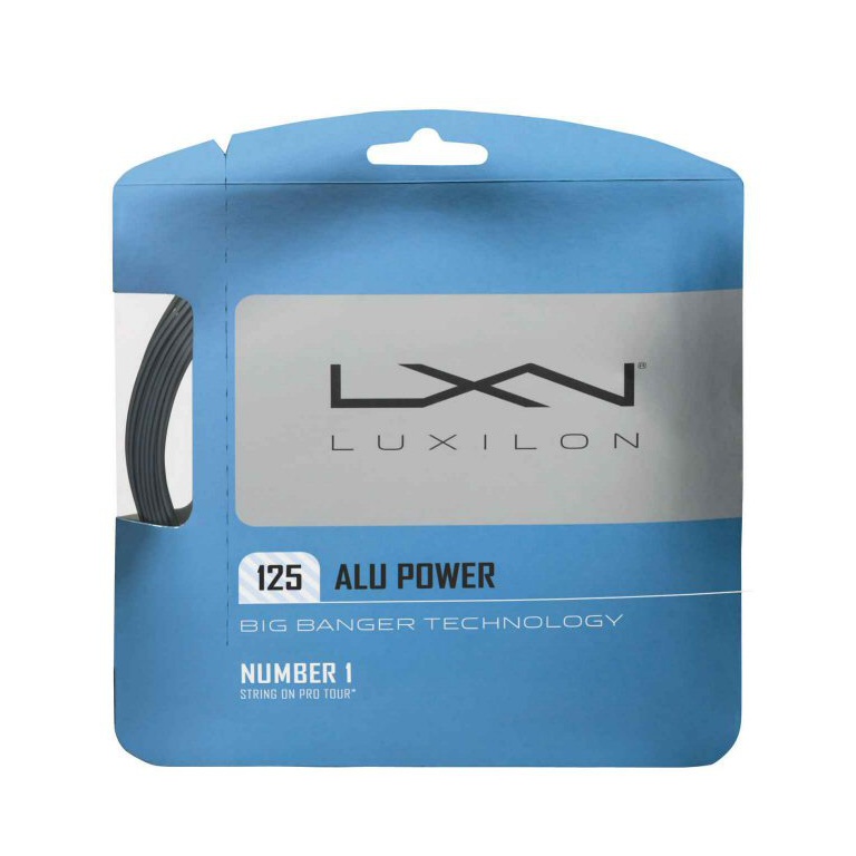 Luxilon Tennis String Alu Power 1.25 (Durability+Power) silver 12m Set