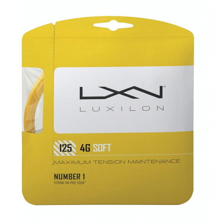 Luxilon Tennis String 4G Soft 1.25 (Durability+Touch) Yellow 12m Set