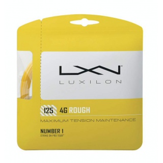 Luxilon Tennis String 4G Rough (Durability+Spin) Yellow 12m Set