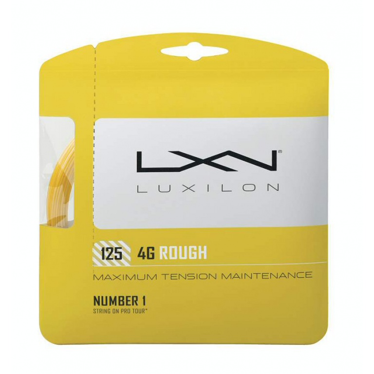 Luxilon Tennis String 4G Rough (Durability+Spin) Yellow 12m Set