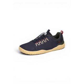 Waldläufer Barefoot Shoes H-Boris Ripstop (anatomical toe box, flexible sole) navy blue/green men's
