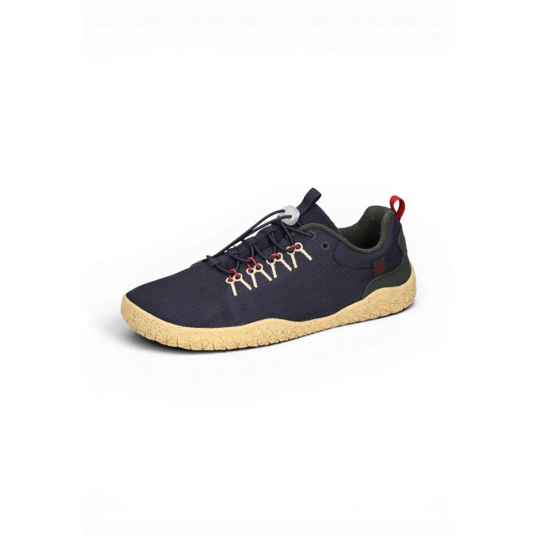 Waldläufer Barefoot Shoes H-Boris Ripstop (anatomical toe box, flexible sole) navy blue/green men's