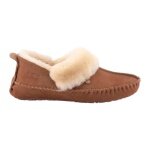 Warmbat Slippers Barrine Suede (Suede, Merino Wool) cognac brown Ladies
