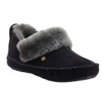 Warmbat Slippers Barrine Suede (Suede, Merino Wool) black Ladies