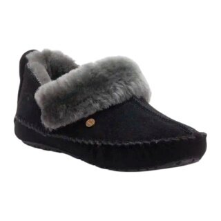 Warmbat Slippers Barrine Suede (Suede, Merino Wool) black Ladies