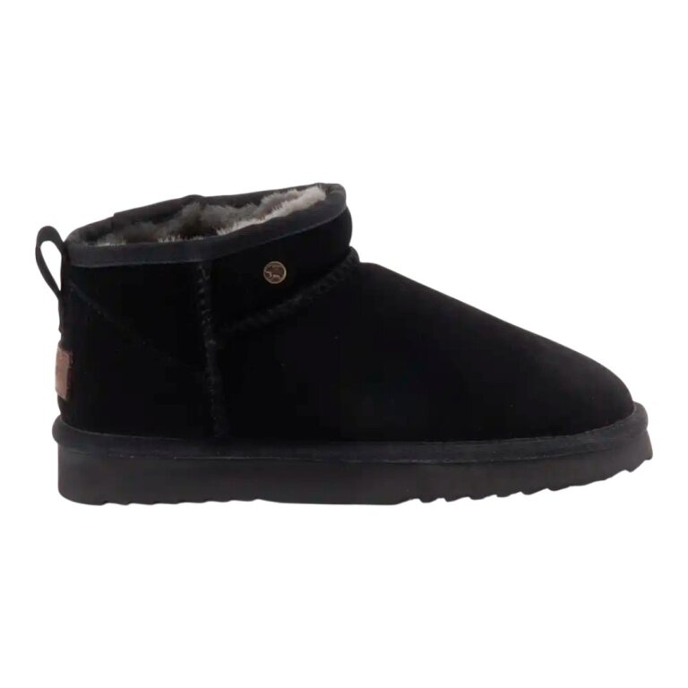 Warmbat Winter Shoes Durack Suede Boot (Merino Sheep Wool) black Ladies