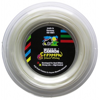 WeissCannon Tennis String Scorpion (Durability) white 200m roll