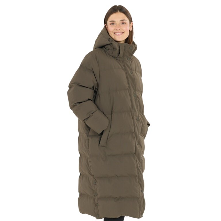 Whistler Adalee Long Puffer Winter Coat (warm, windproof, breathable) dark brown ladies