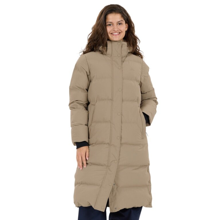 Whistler Adalee Long Puffer Winter Coat (warm, windproof, breathable) light brown ladies