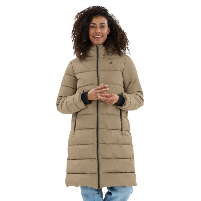Whistler Winter Quilted Coat Amaret Long Puffer Jacket (warm, waterproof, windproof) light brown ladies