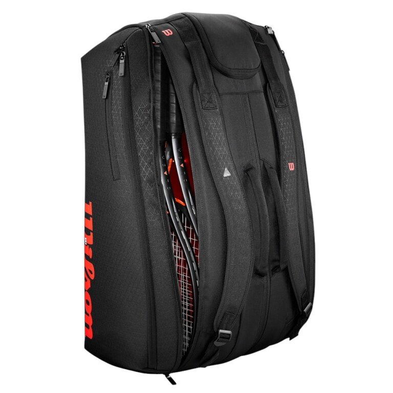 Wilson Tennis Racket Bag Clash V3 (Racket Bag, 3 Main Compartments) 2025 Black 15 Racket